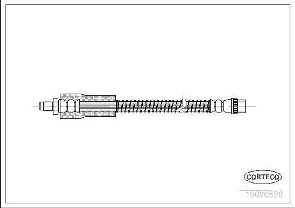 CORTECO 19026529 Bremsschlauch Vorne für OPEL INSIGNIA Caravan für RENAULT TWINGO II (CN0) CLIO II (BB0/1/2, CB0/1/2) CLIO II Kasten (SB0/1/2)