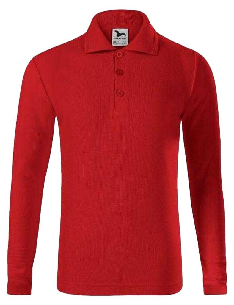 Malfini - Poloshirt für Kinder, Piqué, Langärmlig PP10011 (140) (Rot)