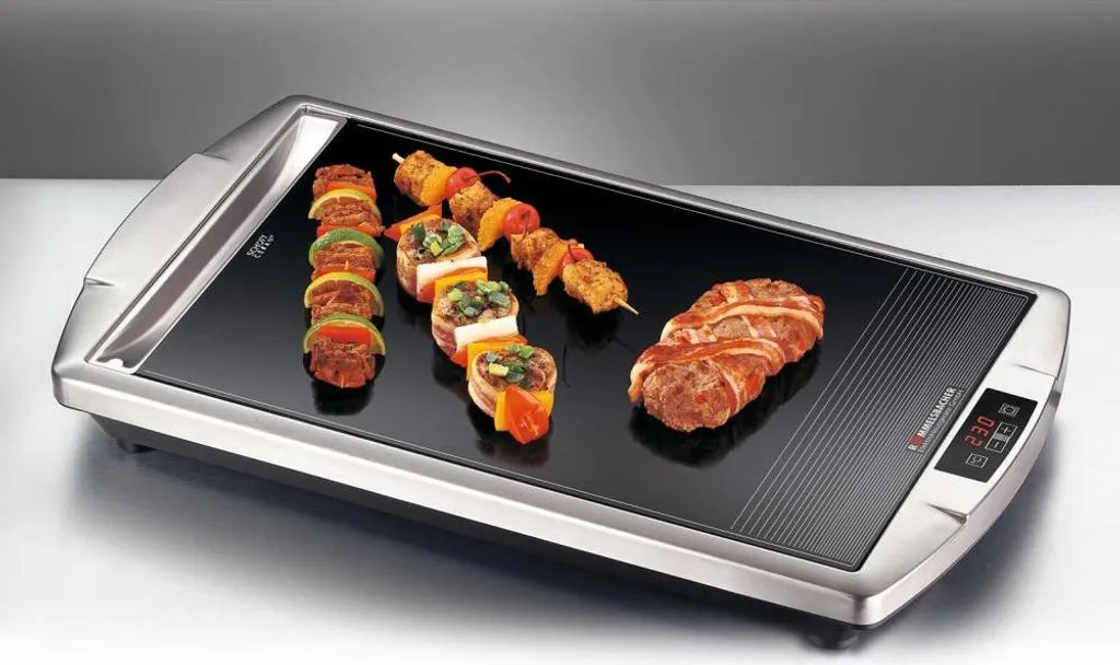 Gril de Table Vitrocéramique 2000W - Barbecue Électrique Intérieur LED - 12