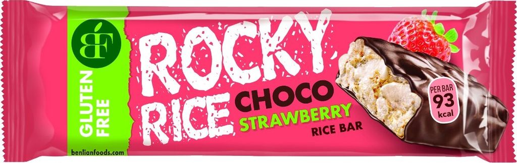 Rocky Rice Riegel Erdbeere, glutenfrei 20 Stück x 18 Gramm Produktbild 