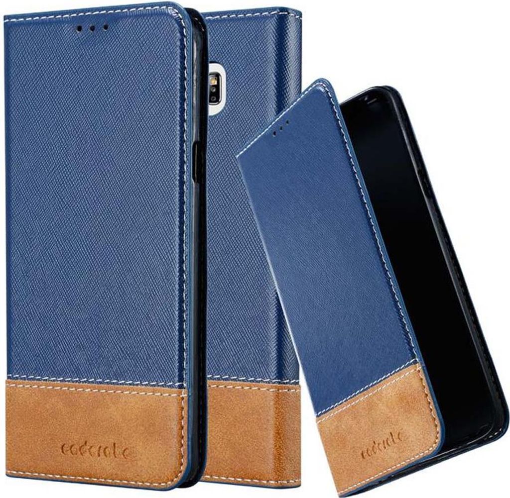 Cadorabo Hülle für Samsung Galaxy NOTE 5 Schutzhülle in Blau SHandyhülle Book Case Etui Kunstleder