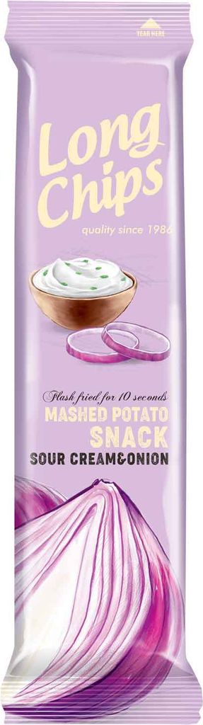 Long Chips Sour Cream & Onion Kartoffelsnack 75g Produktbild 