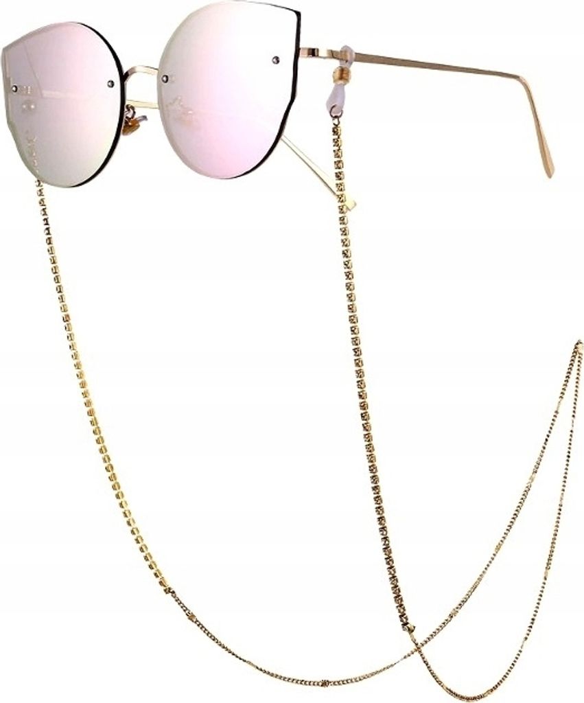 Brillenkette - Zirkonen - Stilvoller Halt - Gold - s Design Produktbild 