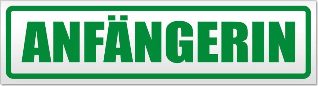 Anfängerin Magnetschild Schild magnetisch