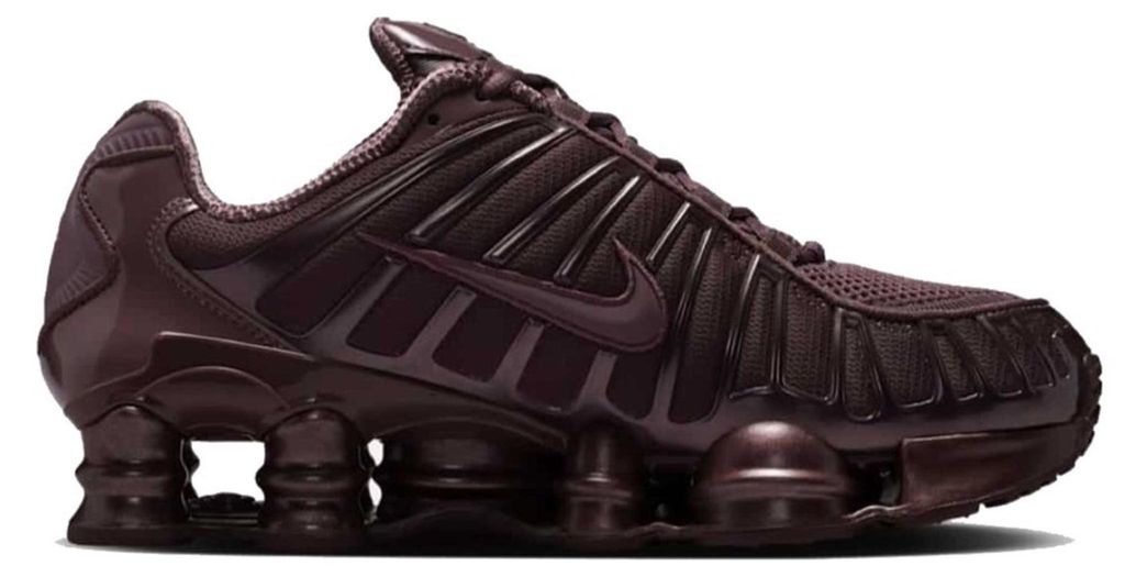 Nike Shox TL Damen Freizeitschuhe Sneaker Burgunderrot mit Produktbild 
