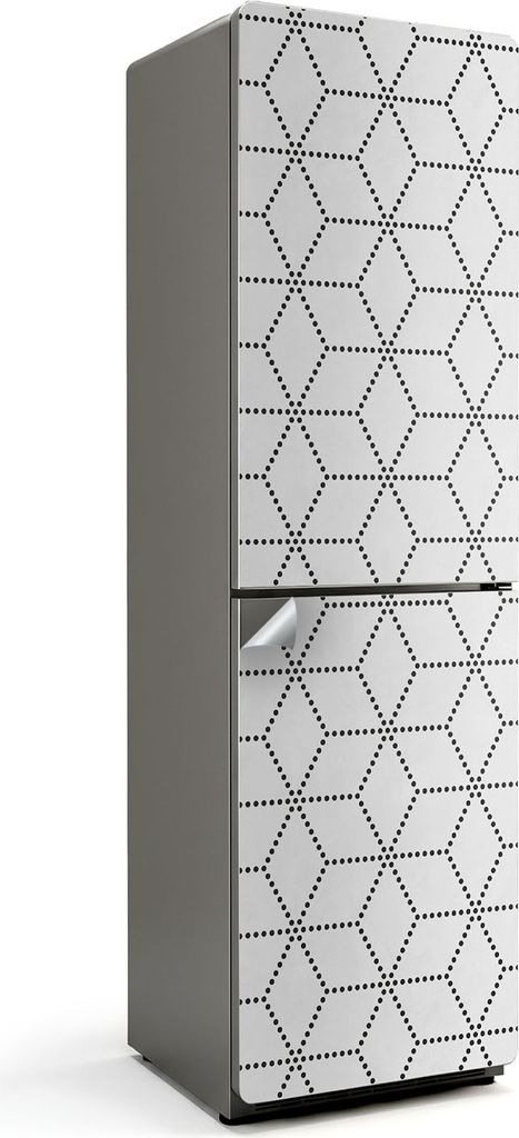 Zartes Blattmuster – Kühlschrank Aufkleber – Klebefolie Kühlschrank – Kühlschrank Nachbildung – Kühlschrankfolie selbstklebend – Küc...