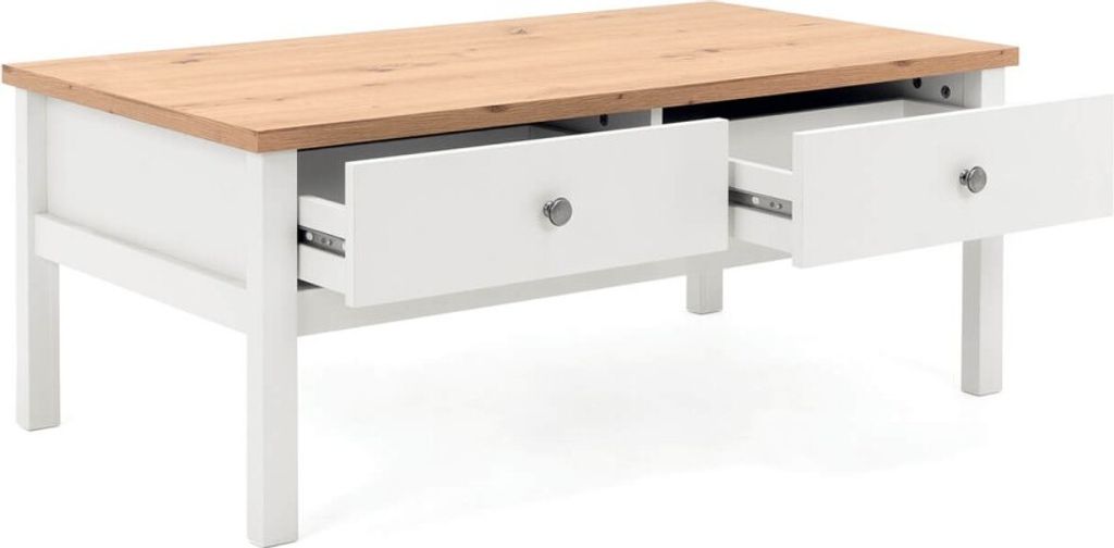 Finori Couchtisch Bergen 56A Weiß und Handwerkliche Eiche Produktbild 10