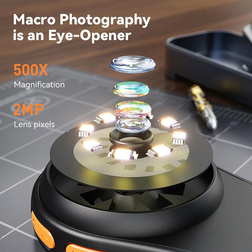 1080P mini mikroskop pro děti, 500x digitální kapesní Obrázek produktu 2
