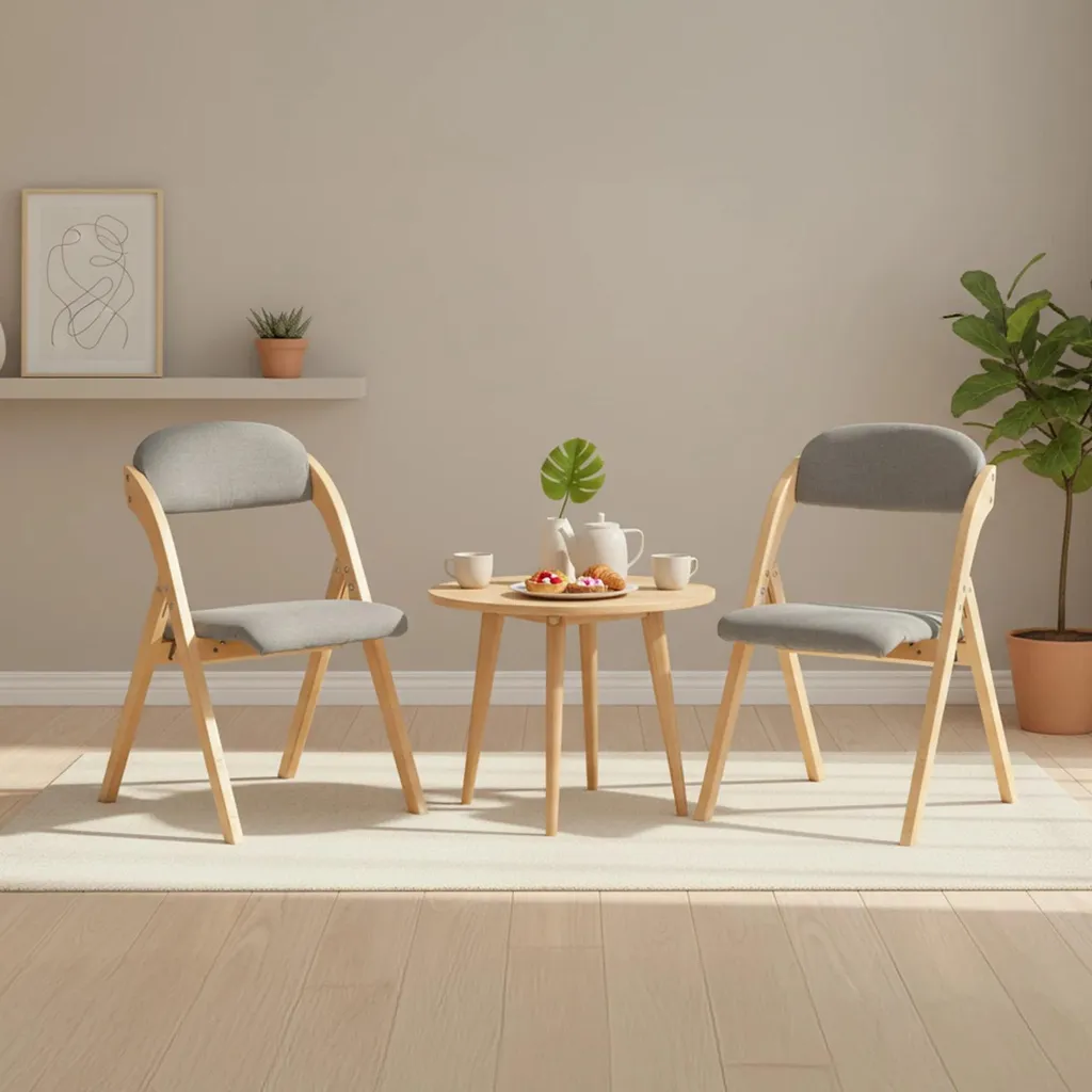 Chaise pliante confortable et compacte pour salle à manger et salon - 2