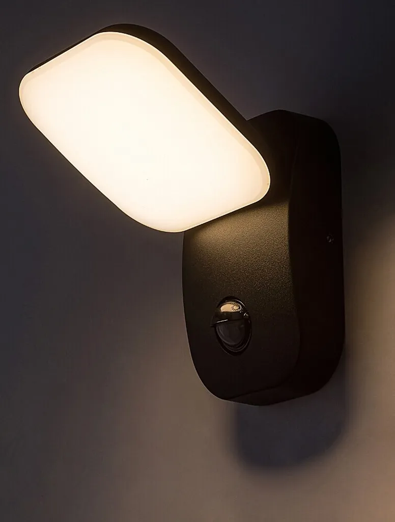 Plafonnier Extérieur LED Noir 12W IP44 Odiel Rabalux à Détecteur Intégré
