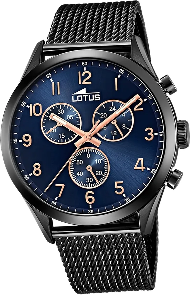 Montre Luxe Homme Lotus Noire en Acier Inox - Design Épuré D2UL18639/D