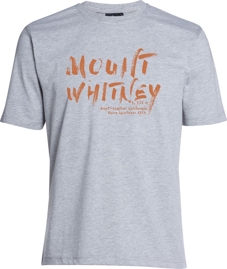 Übergrößen T-Shirt Mount Whitney orange AHORN SPORTSWEAR grey melange 7XL