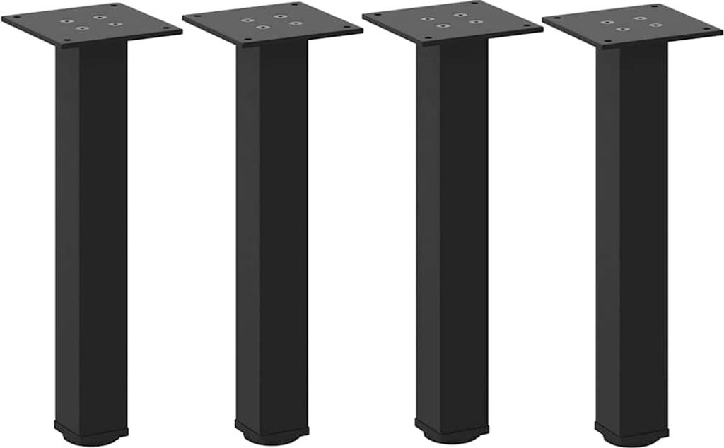 "Winteraktion" Couchtischbeine 4 Stk. Schwarz 30-32 cm Stahl - Tischbeine CC17147