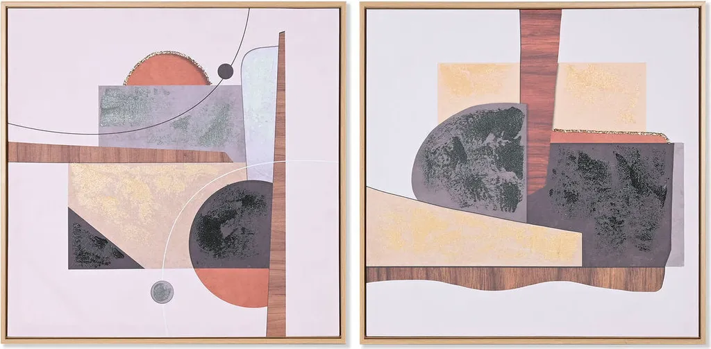 Duo de tableaux abstraits Urban ESPRIT décorations murales 62x62 cm