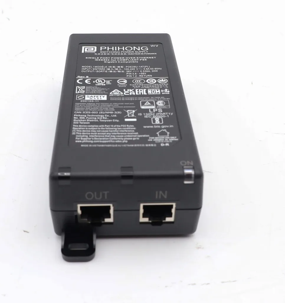 Injecteur PoE pour Caméra IP et Borne Wi-Fi - Phihong POE29U 802.3at D