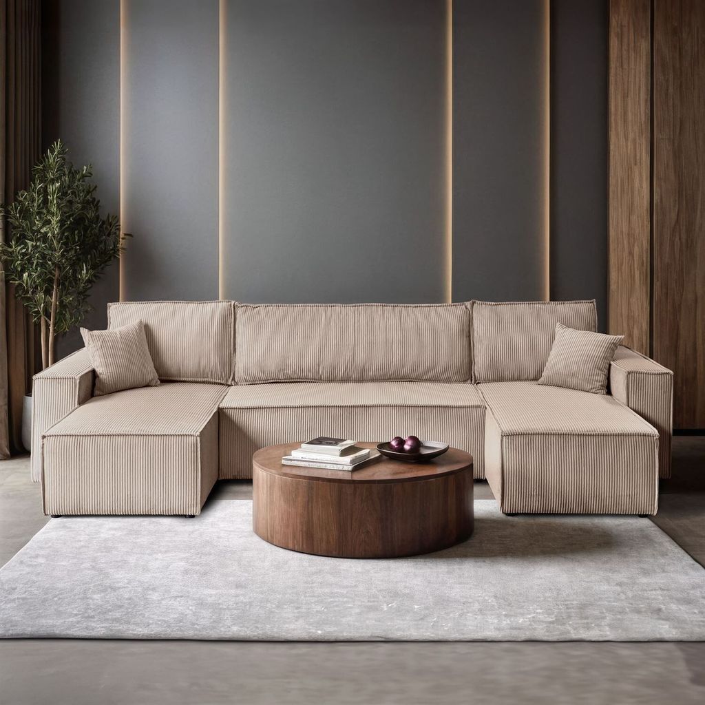 Gepolstertes Sofa CARLOS U Cord Poso 02