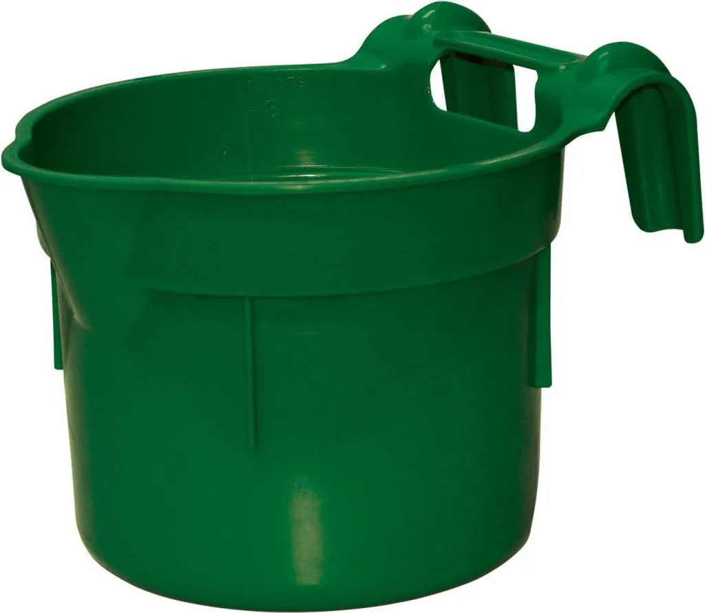 Kerbl Mangiatoia Per Cavallo Rettangolare In Plastica – Senza Bordi, Capacità 15 Litri, 42x32x30 Cm, Colore Verde