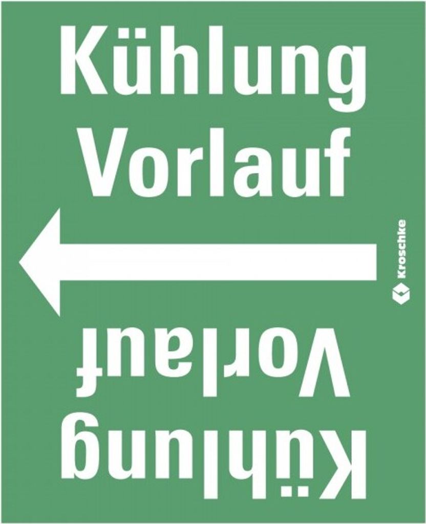 Dreifke Rohrleitungsband Kühlung Vorlauf, praxisbewährt, ab Ø 50mm, grün/wei...