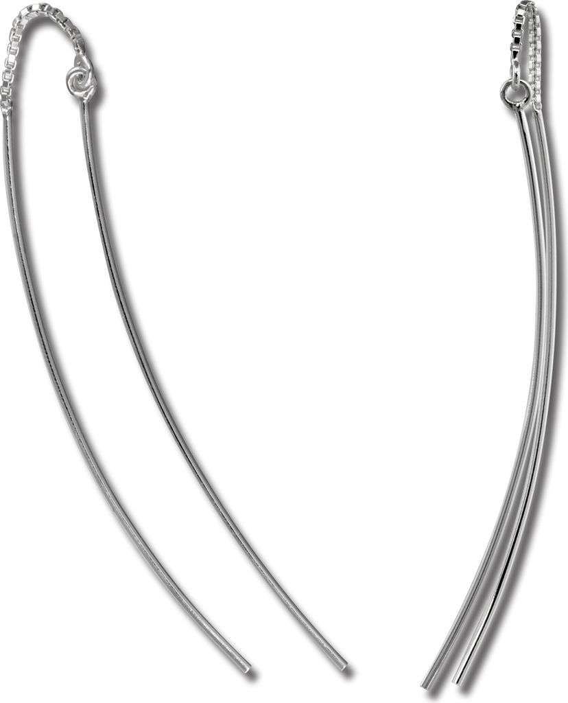 SilberDream Ohrhänger Damen 925 Silber Durchzieher Kettchen Ohrringe SDO561