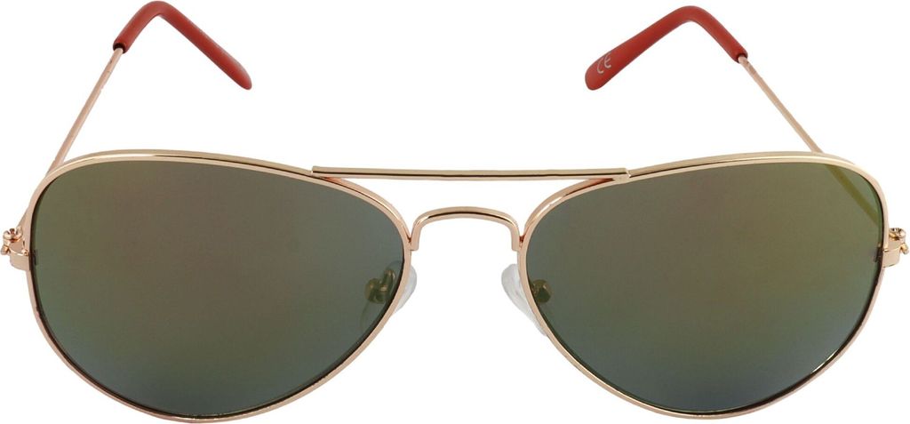 Pilotenbrille - Sonnenbrille - L - gold verspiegelt