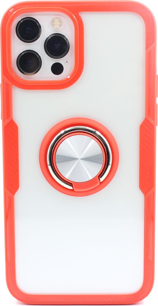 Hülle für Apple iPhone 13 - Carbon Ring Case - Rot