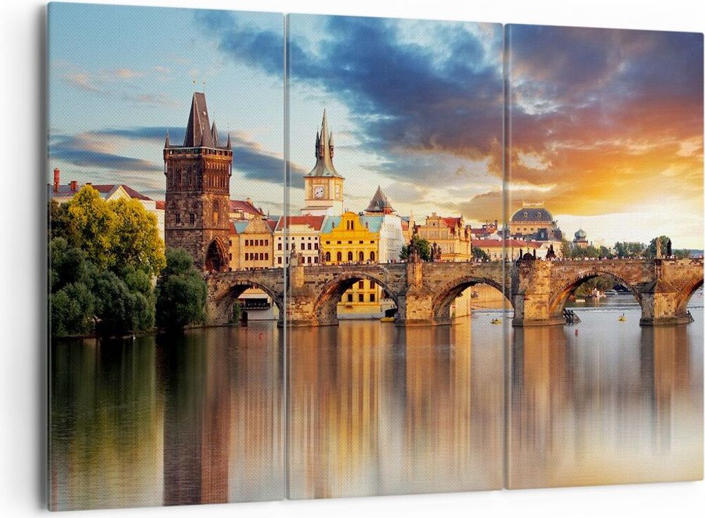Bild auf Leinwand - Leinwandbild - Prag brücke geschichte Produktbild 