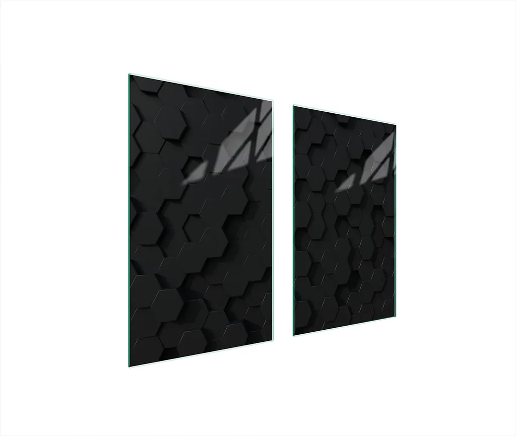 Copri Piano Cottura Vetro Temperato 75x52 Nero - Standard Professionale