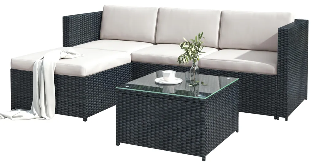 Mobilier de jardin canapé d'angle pour grandes terrasses et balcons - 11