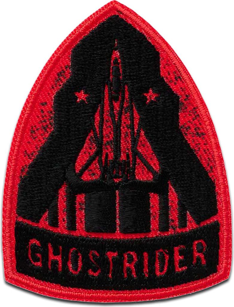 Mono-Quick Top Gun Maverick Ghostrider - Aufnäher, Bügelbild, Aufbügler, Applikationen, Patches, Flicken, zum aufbügeln, Größe: 7 x 5,3 cm