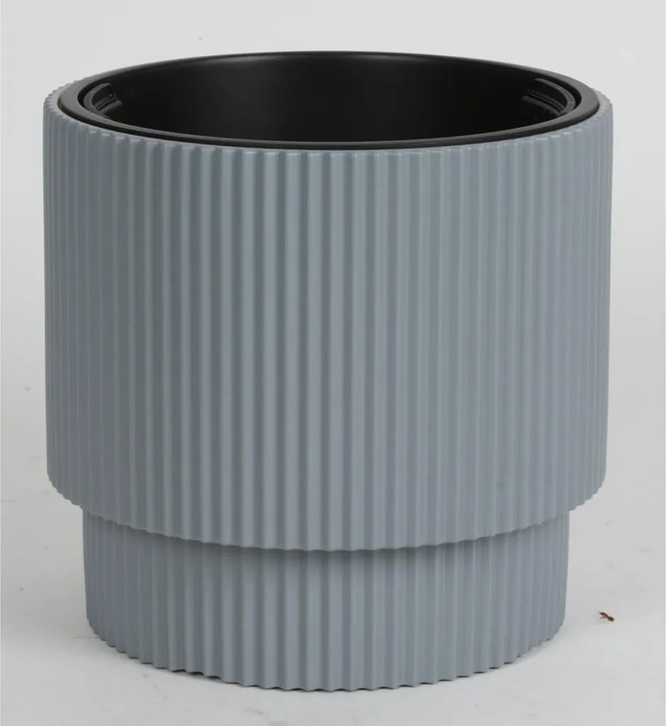 Lot de 3 Cache-pots Milly 30cm avec Rainures pour Fleurs et Herbes