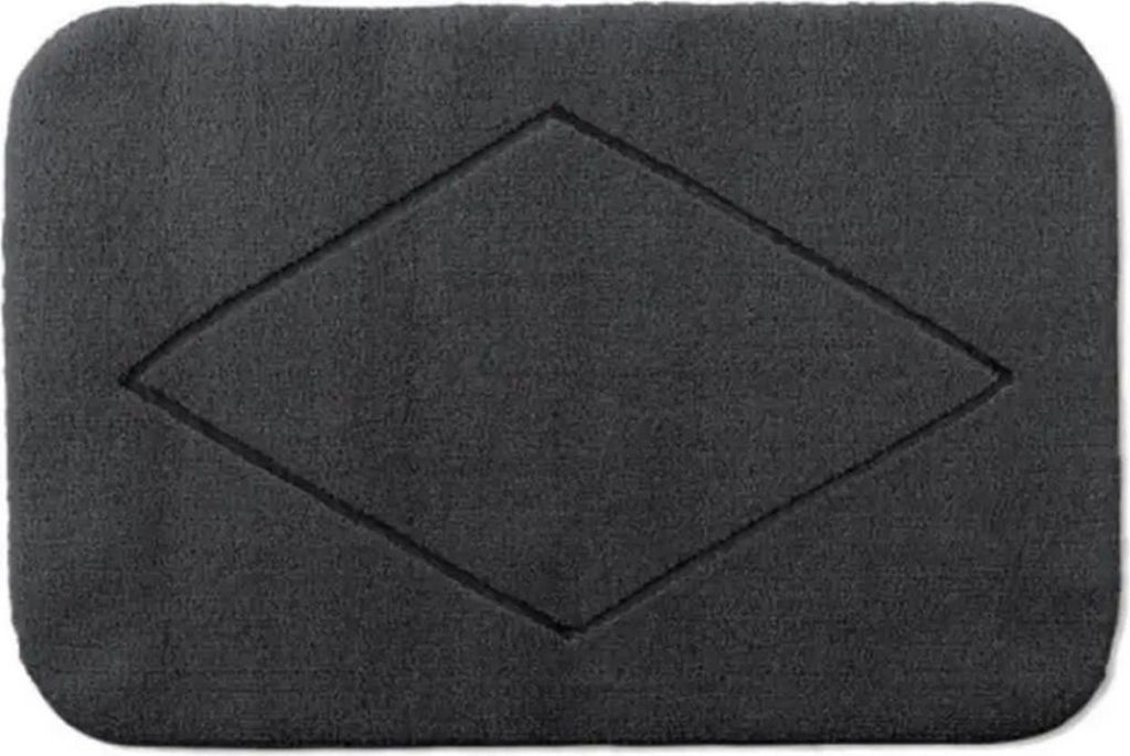 Rhomtuft Badteppich Raute abgerundet Farbe zinn Größe 60x90 cm