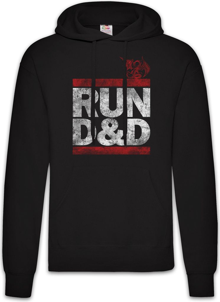 Urban Backwoods Run D&D, Herren Hoodie, Farbe: Schwarz, Größe: S