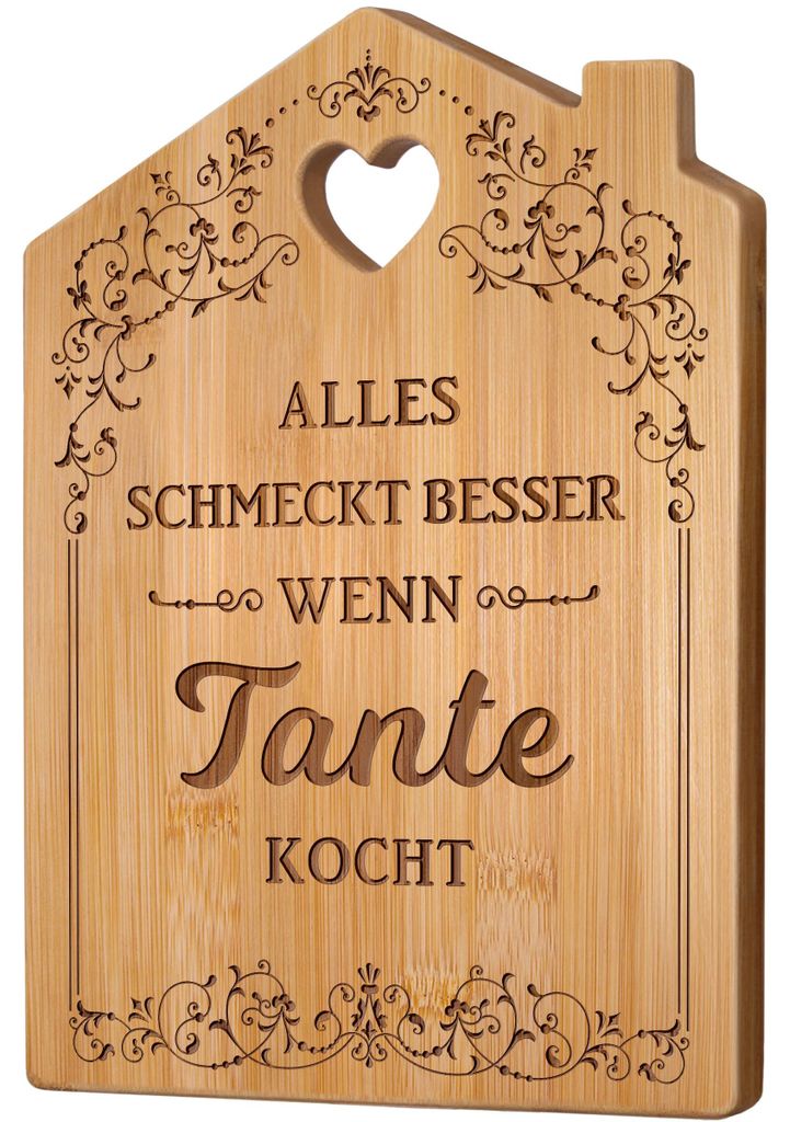 Geschenk für Tante – Bambus-Schneidebrett mit Text, Geburtstagsgeschenk für Tante, Geburtstag, Muttertag, Muttertagsgeschenke, Weihnachtsgeschenke