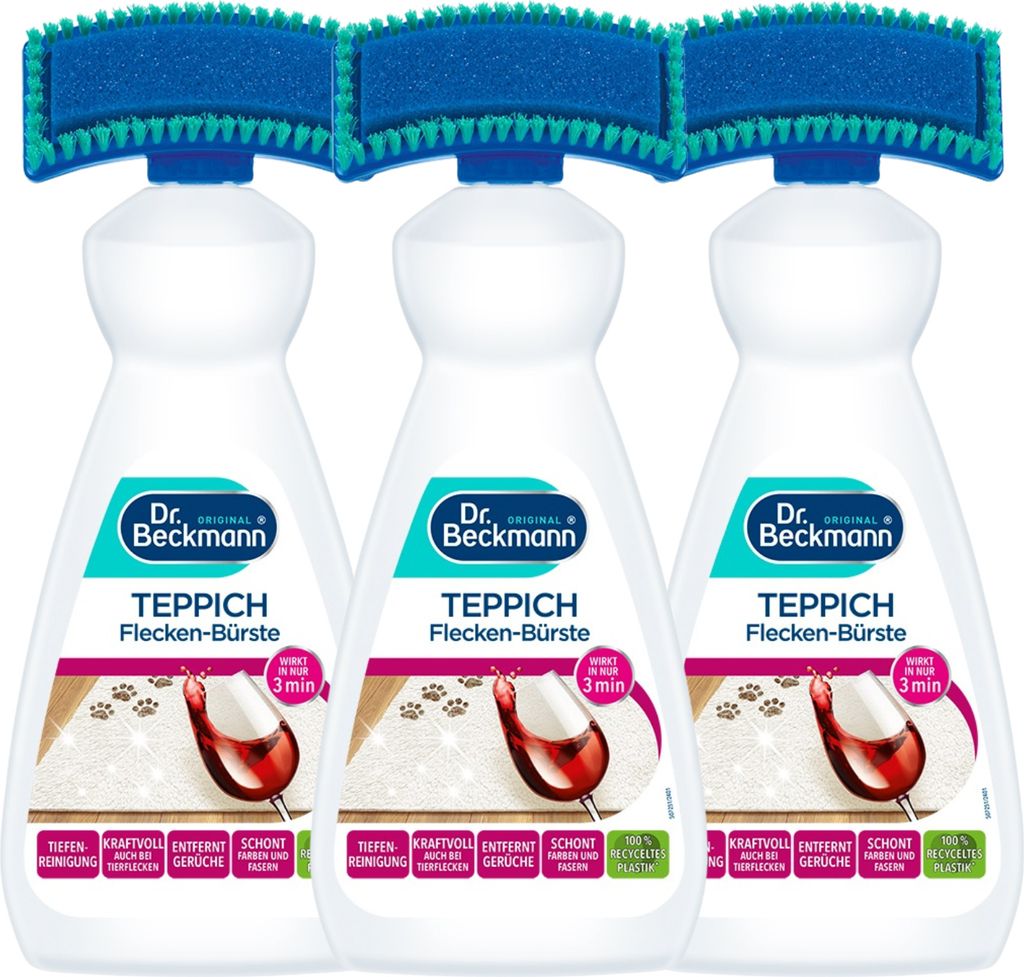 3 x Dr.Beckmann Teppich Flecken-Bürste je 650 ml Mit Produktbild 
