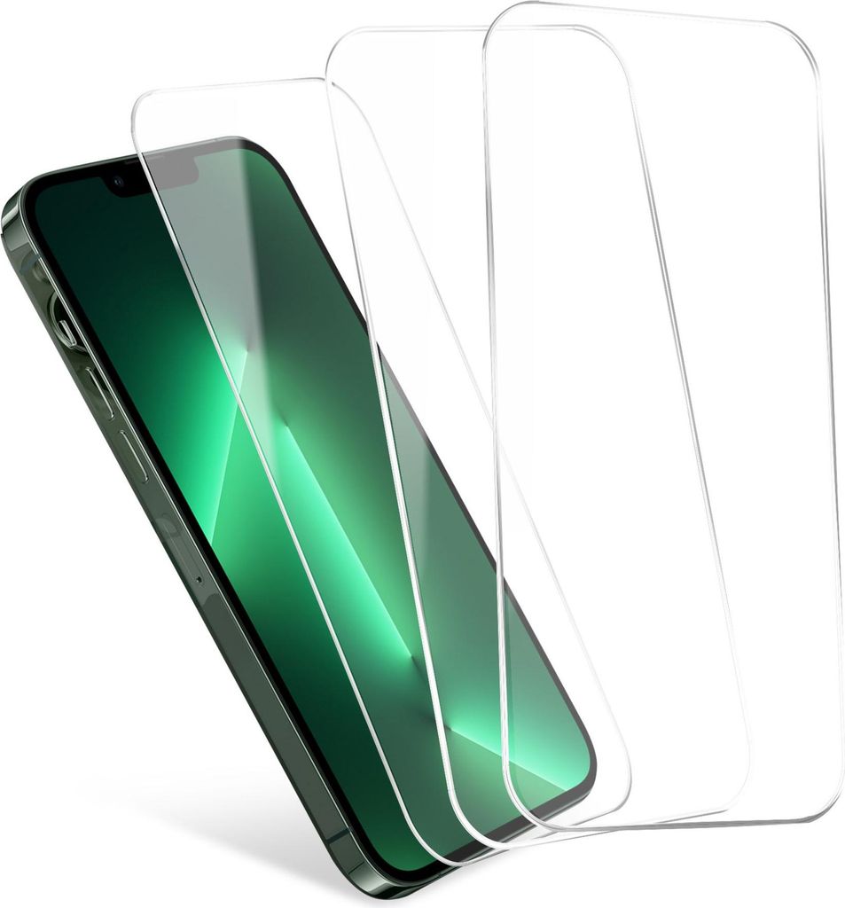 CELLONIC 3x Schutzfolie Handy kompatibel mit iPhone 13 & iPhone 13 Pro - 6,1 Zoll Smartphone Displayschutz 2.5D aus Tempered Glass Ultra Thin 9H Sc...