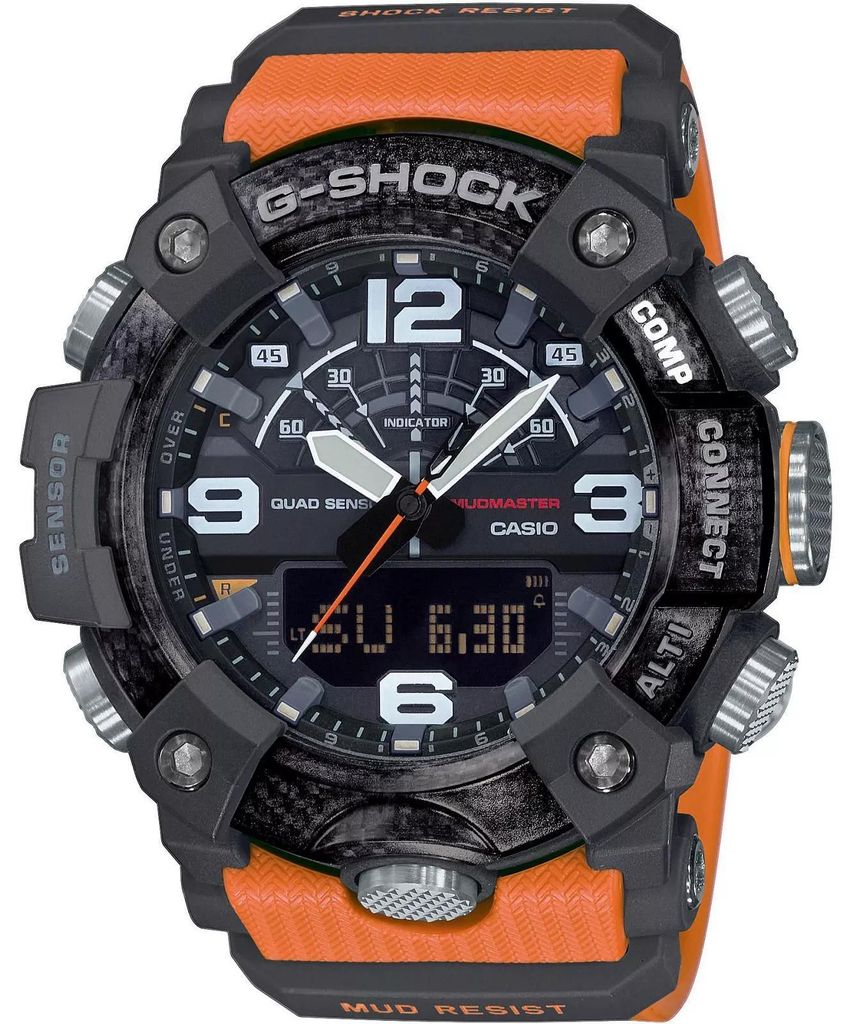 Casio G-Shock GG-B100X-1A9 Herrenuhr, Schwarz/Orange, 55mm, Produktbild 