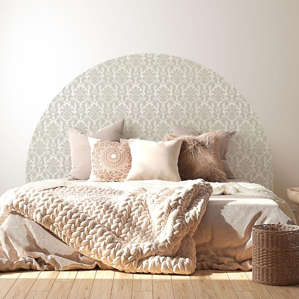 Kopfteil-Aufkleber – Barockmotiv – MAT-Klebefolie – L 180 x H 130 cm – Ideal für Betten mit einer Breite von 140 cm