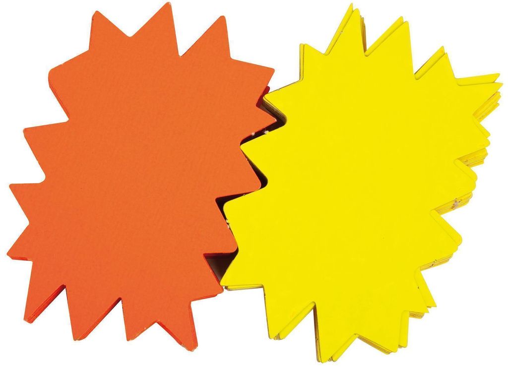 APLI 16950, Orange, Gelb, Handelsmarke, Wolkenform, Karton, 780 g/m², 12 cm