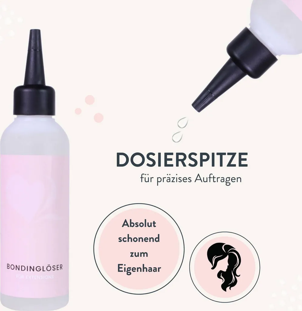 Kit Retrait Extensions Cheveux avec Solvant Liquide et Pince de Dépose - 8