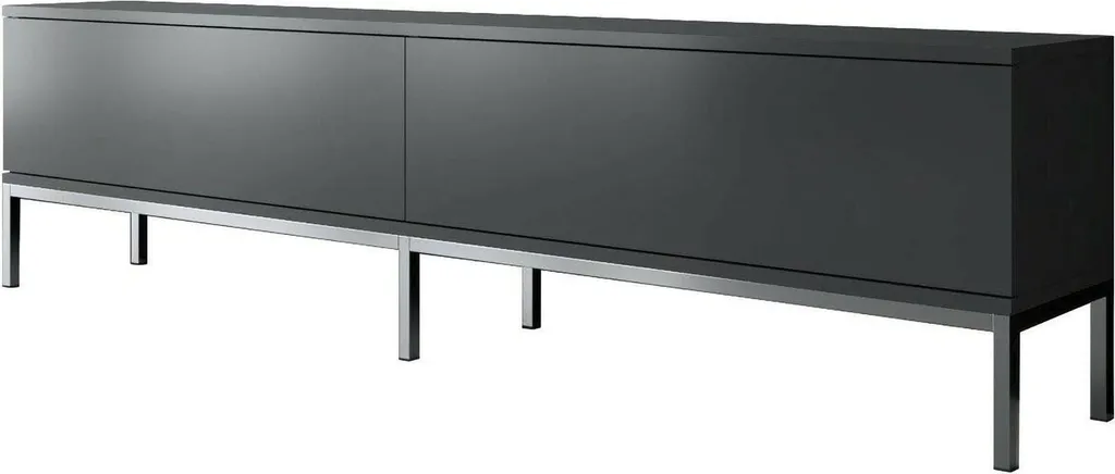 Meuble TV Anthracite 180cm Espero : Optimisez l'Espace et le Rangement