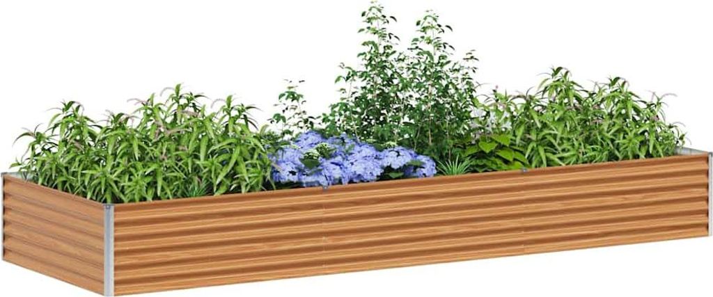 Hochbeet Hellbraun 290 x 100 x 36 cm Verzinkter Stahl