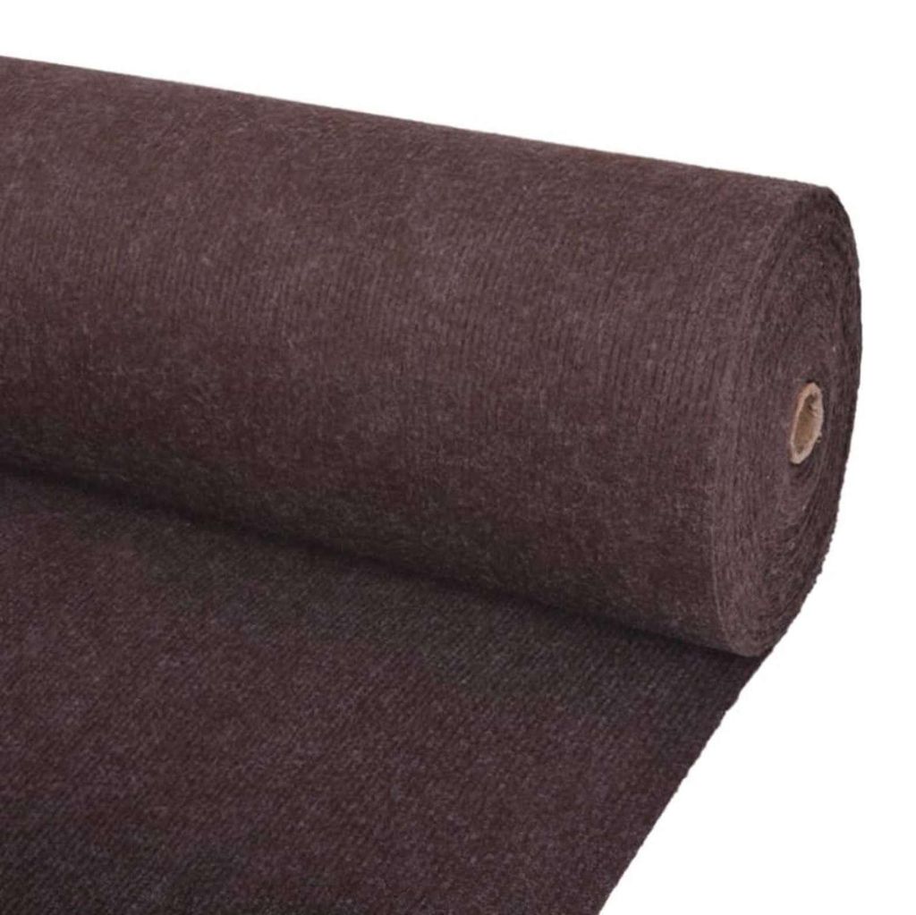 vidaXL Teppich Braun 1,2 x 20 m Polyester
