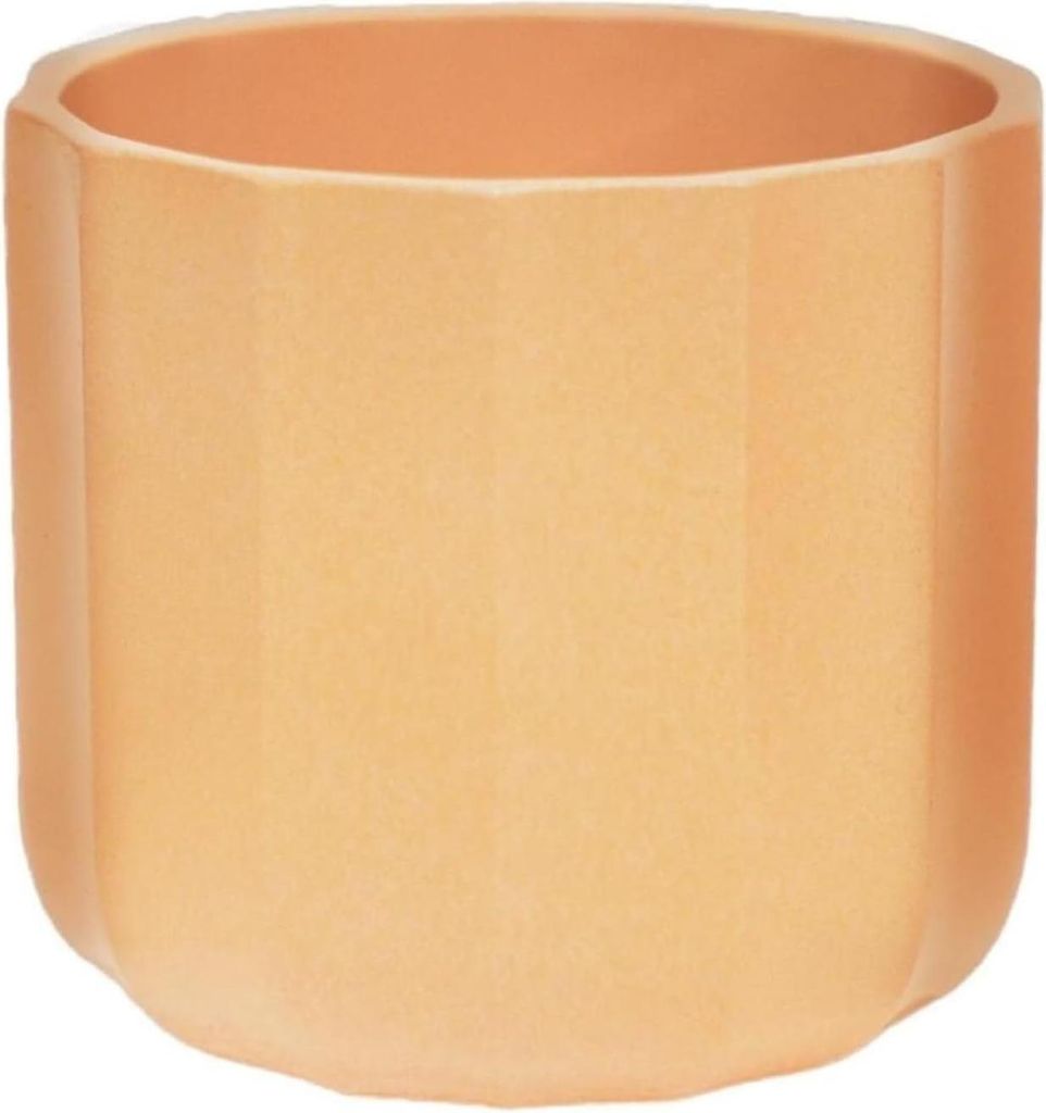 Keramischer Aprikosen Geo-Blumentopf 7 x 7 cm