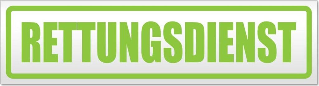 Rettungsdienst Magnetschild Schild magnetisch