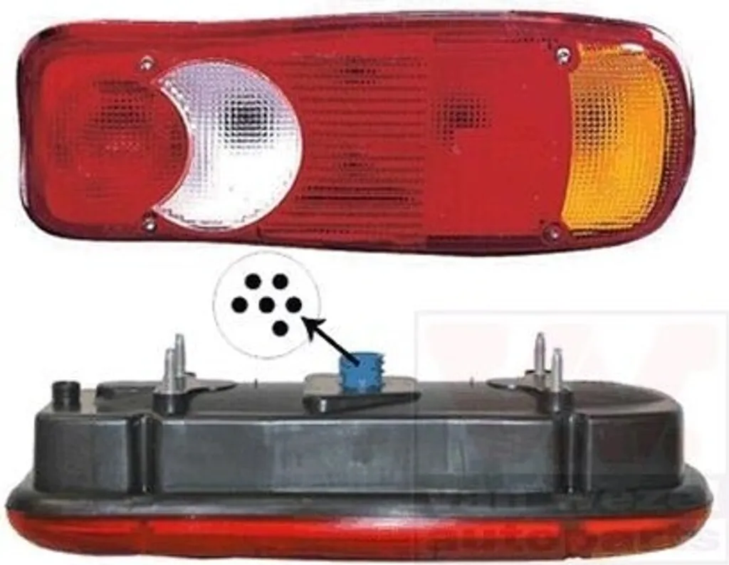 Faro Posteriore Destro VAN WEZEL 1651936 per Peugeot Boxer e Citroen Jumper