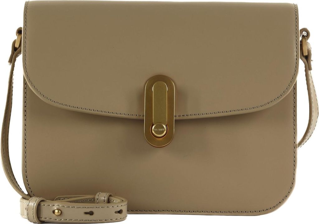 Ted Baker Leder Umhängetasche Schultertasche Kkayli Polished Leather Satchel Bag Taupe