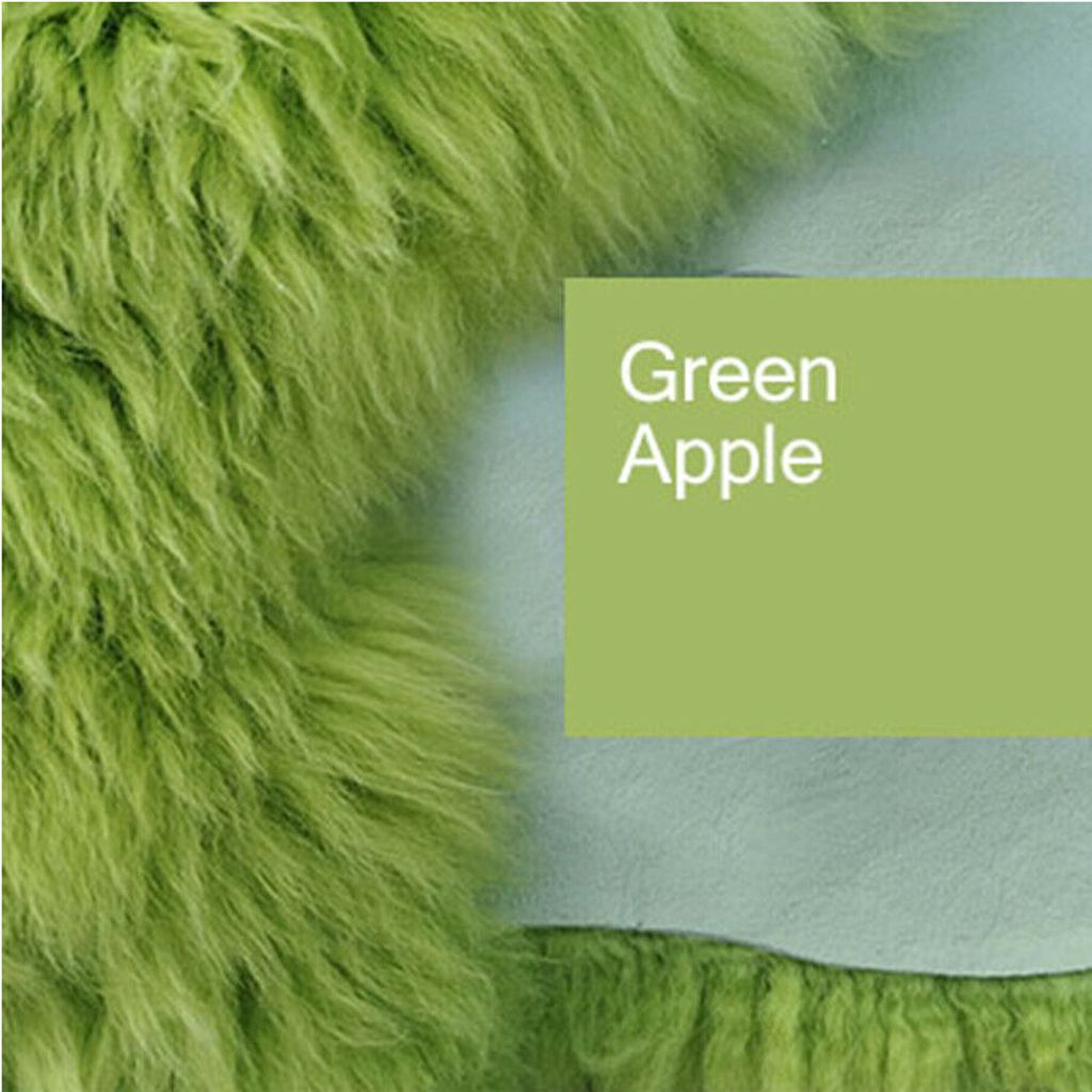 Top Öko Lammfell Schaffell Felle Green Apple Grün Apfelgrün Produktbild 