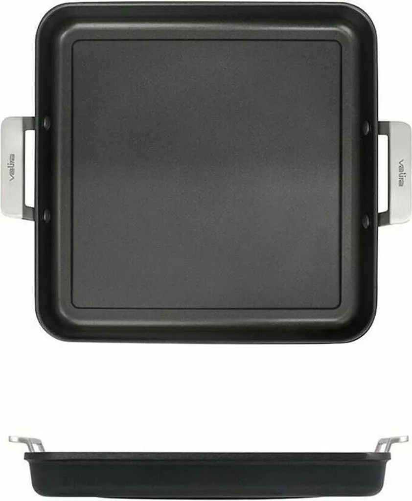 Gril Carré en Aluminium Noir Valira AIRE 23 cm pour Cuisson Saine