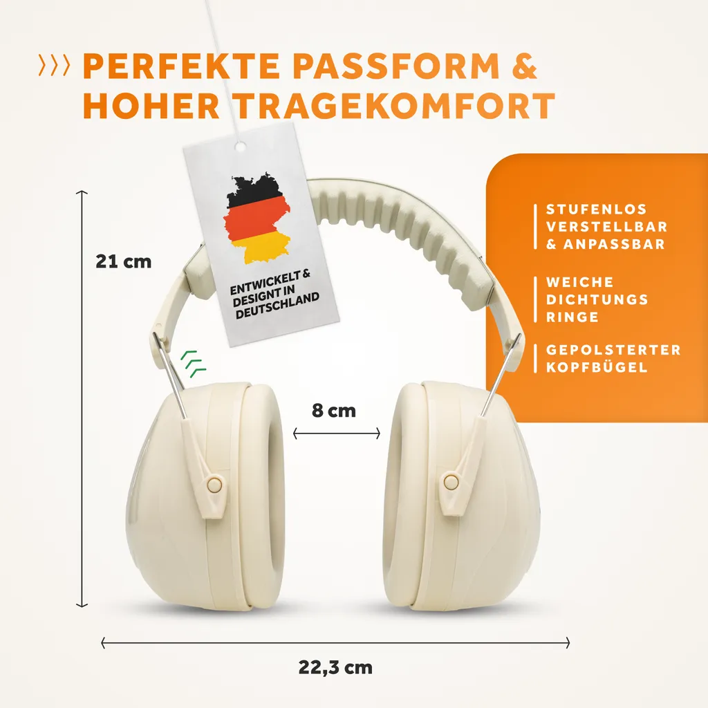 Protection auditive haute performance SCHALLWERK Work+ Beige Confort - 6