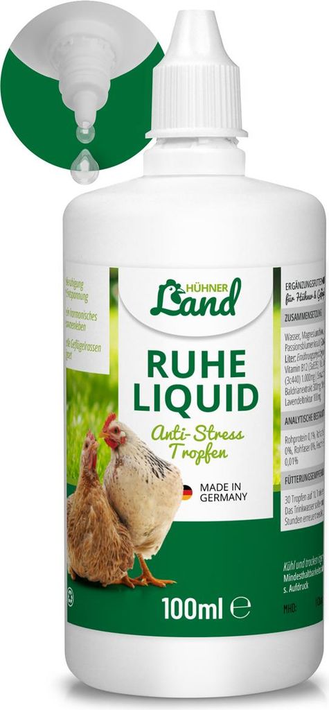 HÜHNER Land Ruhe Liquid für Hühner & Geflügel 100ml - Produktbild 